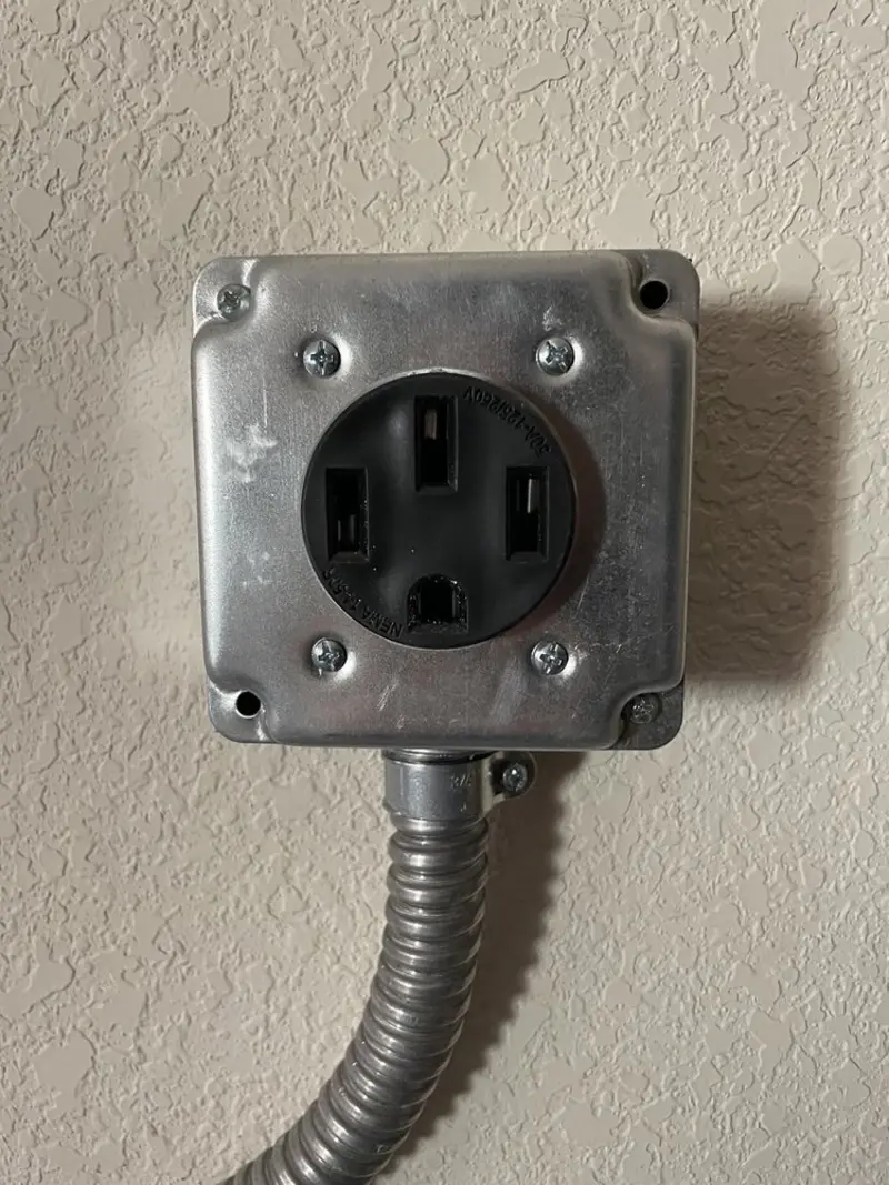 NEMA 14-50 outlet installed for Smart Home Electrical in Sonoma